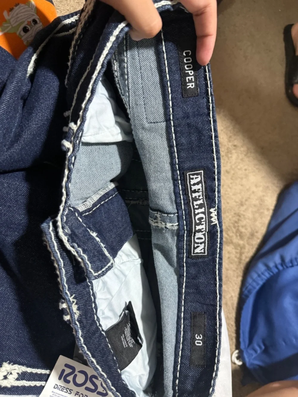 Men’s blue jeans